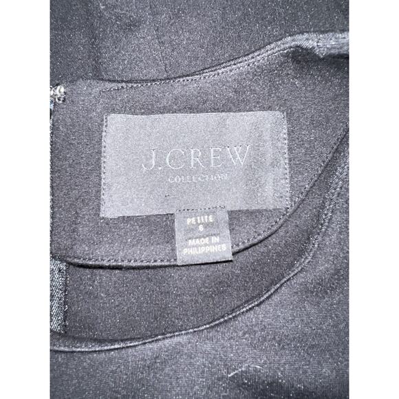 J. Crew Collection Women's Size 6 Petite Black Fit and Flare Eyelet Trim Dress - Picture 11 of 13